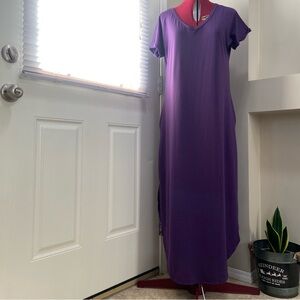 Match Women Elegant Purple Maxi Dress